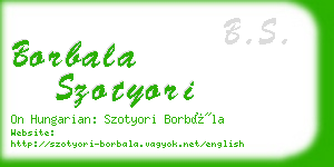 borbala szotyori business card